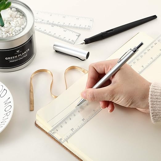 Eboot 50 Pack 12 Inch Rulers Bulk Clear Plastic Ruler Measuring Tool - Image 2