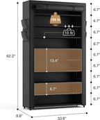 lanteful shoe rack with covers - 10 tiers, close-up detail
