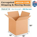 IDL Packaging Cube Corrugated Shipping Boxes 10"L x 10”W x 10"H - Image 2