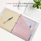 6-Tab Letter Size Dividers for 3 Ring Binder, Wheat Straw Binder Dividers - Image 6