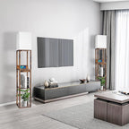RUNTOP Floor Lamp with Shelves, Shelf Floor Lamp with Wireless Charger & 2 - Image 6