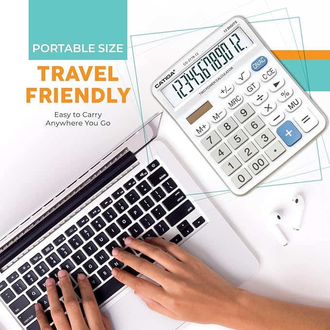 Premium Commercial 12-Digit Large Desktop Calculator - Image 7