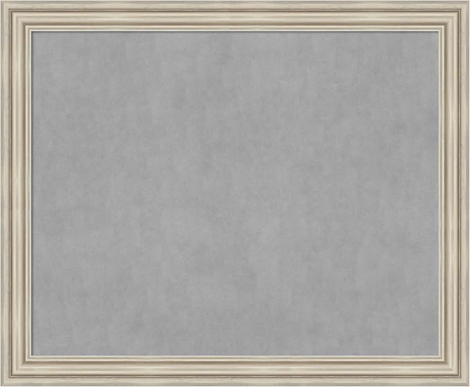 Amanti Art Silver Framed Magnetic Board 38x46 X-Large Vision Board by AmantiArt