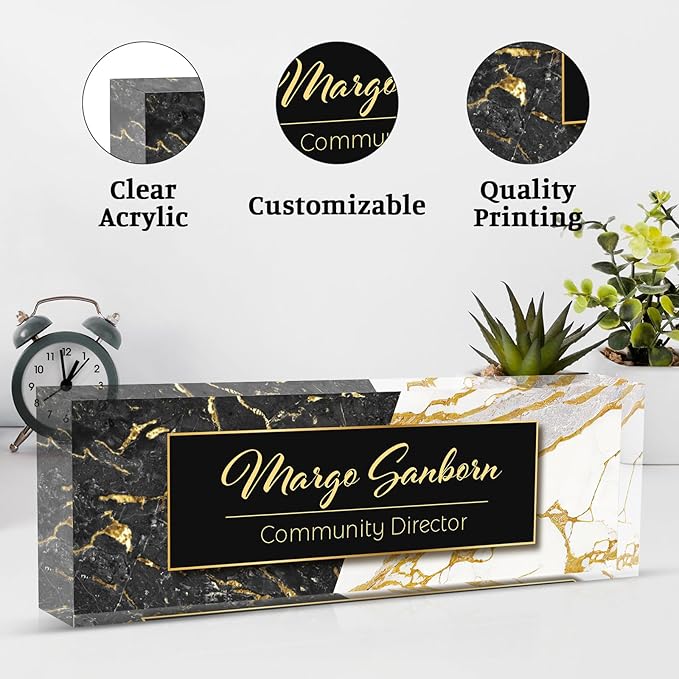 Personalized Name Plate for Desk Custom Acrylic Desk Name Plate Custom Employee - Image 5