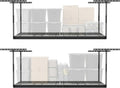 monsterrax 2-pack 4x8 overhead garage storage rack, gray, main product view