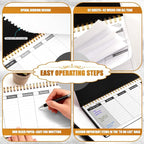 MOSA BEAR Undated Weekly Planner, 60-Week Horizontal Layout Desk Planner Daily - Image 4