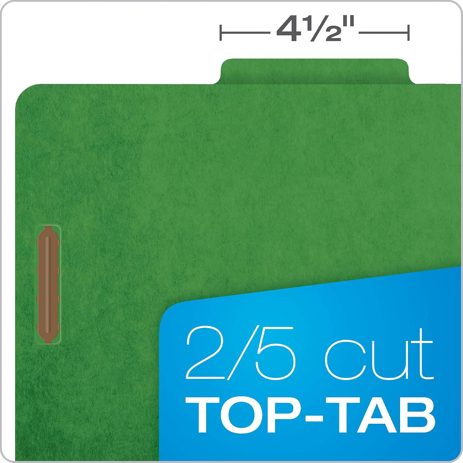 Pendaflex Classification Folders, Standard, 3 Dividers, Embedded Fasteners, 2/5 Cut Tab, Dark Green, Letter, 10/BX (24097), Letter (Pack of 5)