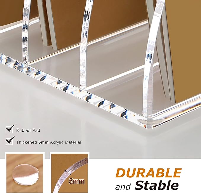 SANRUI Acrylic File Organizer, Compact Desk Organizer - Image 3
