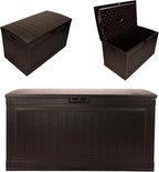 Suncast 80-Gal. Waterproof Resin Large Outdoor Patio Deck Box by Suncast