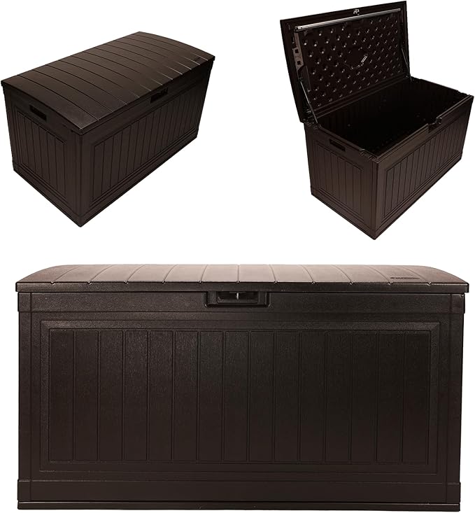 Suncast 80-Gal. Waterproof Resin Large Outdoor Patio Deck Box by Suncast