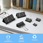 228 PCS Binder Clips Paper Clamps Assorted Sizes, Extra Large Medium Small Mini - Image 4