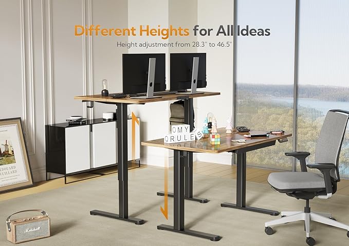 Claiks Standing Desk with Drawers, Electric Standing Desk Adjustable Height - Image 4