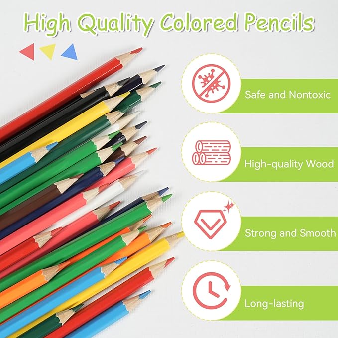 S & E TEACHER'S EDITION Colored Pencils 240Pcs, Coloring Pencils Set Drawing - Image 4