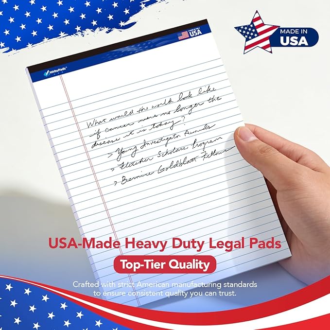 WritePads Legal Pad 8.5 x 11 Note Pad, Wide Ruled Writing Pad, 50 Sheets Per Pad - Image 8
