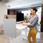 Stand Up Desk Store ReFocus Clamp-on Acoustic Desk Divider Privacy Panel That - Image 3