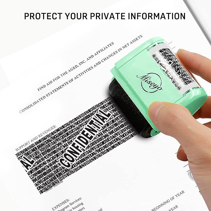 Miseyo Identity Theft Protection Roller Stamp Set - Image 3