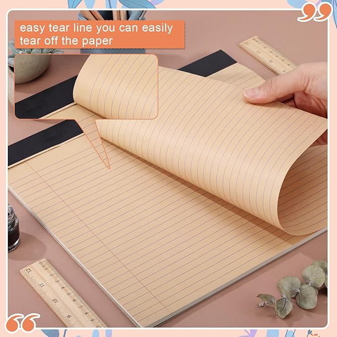 Lincia 6 Pcs 11" x 9.5" Legal Pads College Ruled Notepad Landscape Notebook - Image 3