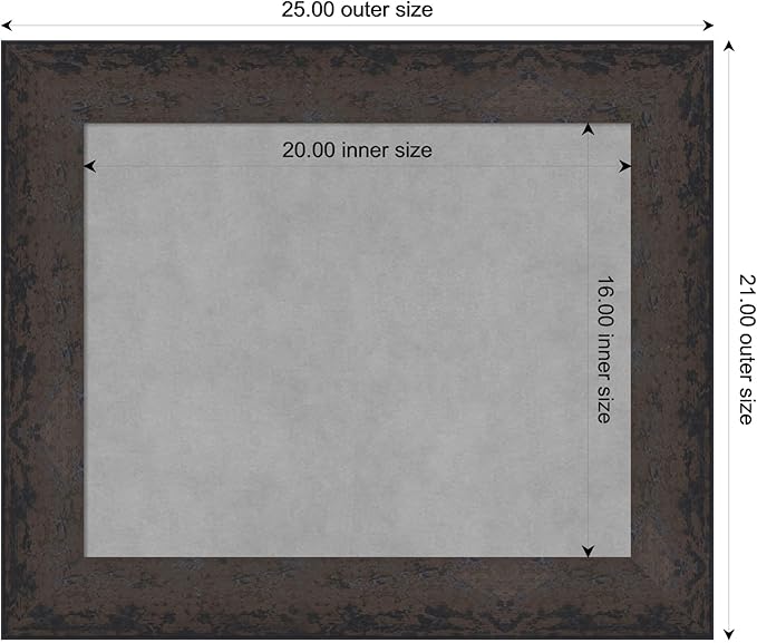 Amanti Art Black Framed Magnetic Board 21x25 Small Vision Board - Image 4