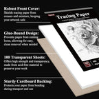 Tracing Paper for Drawing, 8.5”x11 Trace Paper, 100 Sheets Translucent Vellum - Image 3