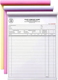Custom Invoice Book with Logo 50 Set Personalized Receipt Books Customized by Unknown