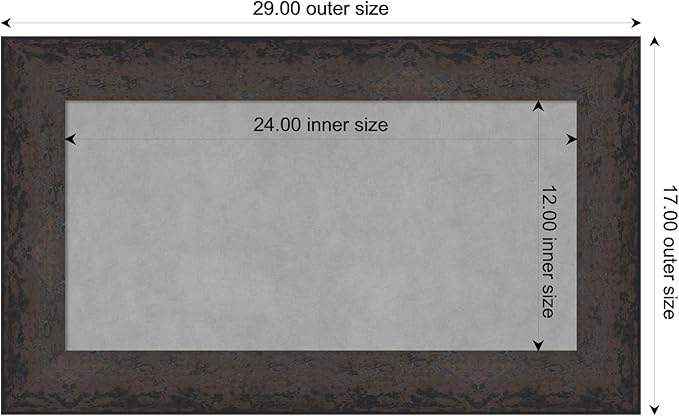 Amanti Art Black Framed Magnetic Board 17x29 Small Vision Board - Image 3