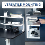 VIVO Clamp-on 24 inch Above or Below Desk 2-Tier Shelving Unit - Image 4