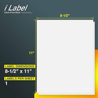 8.5" x 11" Full Sheet Label Sticker Paper - Image 2