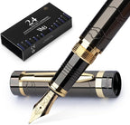 Wordsworth & Black Primori Fountain Pen Set; Medium Nib, Gift Case, 24 Ink by WordsworthBlack