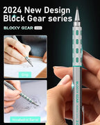 Nicpro Blocky Gear 2.0 mm Mechanical Pencils Set in Case, Metal Pencil - Image 8