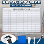 Lincia 36"x 24" Real Estate Whiteboard Lined White Board Dry Erase Real Estate - Image 2