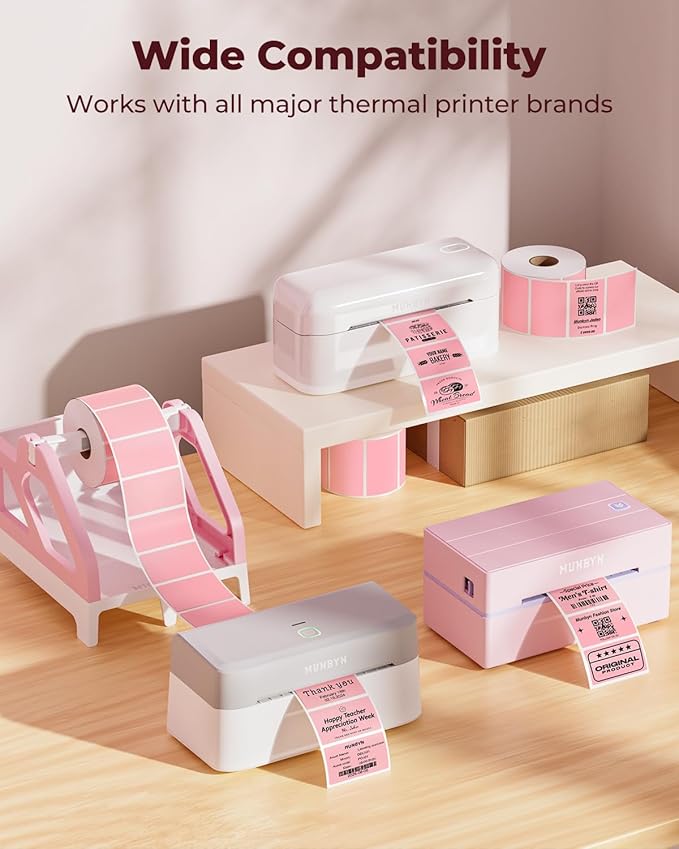 MUNBYN 2.25"x1.25" Thermal Sticker Labels, 1000 Sheets/Roll - Image 3