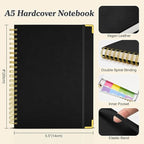 Bullet Dotted Journal Spiral Notebook, 300 Pages Leather Notebooks - Image 5