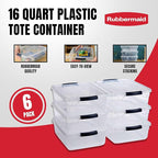 Rubbermaid Cleverstore 17 Qt Clear Storage Bins - Image 3