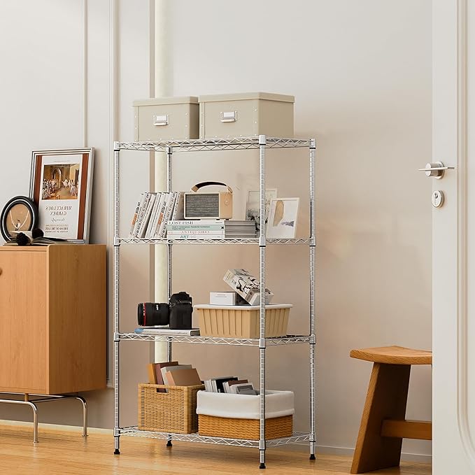 M MZG 1000 lbs 4Tier Shelf Metal Storage Shelves Wire Rack Closet Organizers - Image 2