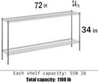 Regal Altair 14" Deep x 72" Wide x 34" Height Wire Shelving Kit | 2-Tier | NSF - Image 3