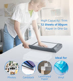Firbon 12" Guillotine Paper Cutter, Heavy Duty 12-Sheet Capacity Trimmer - Image 5