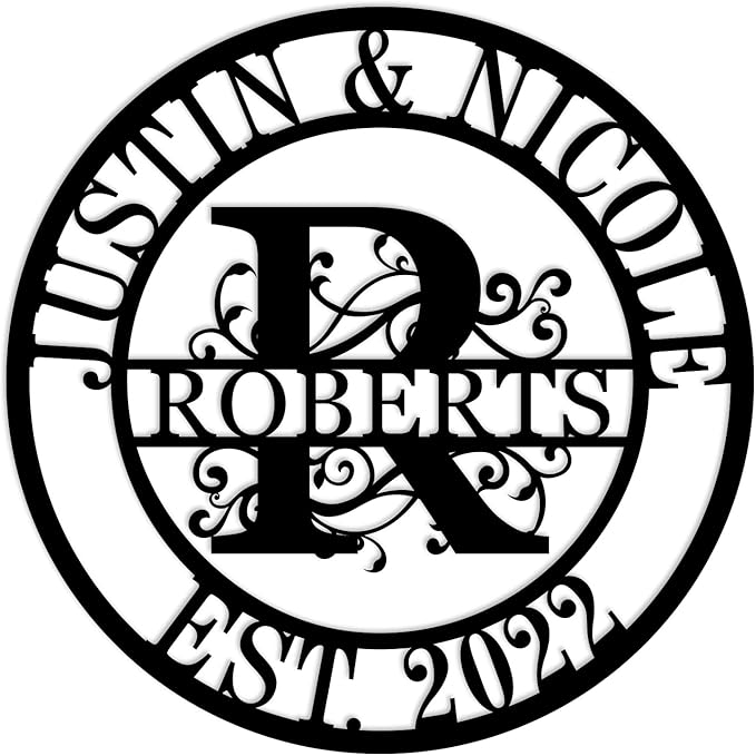 Wedding Gifts for Couples 2024 Last Name Signs for Home Personalized Metal - Image 8