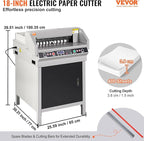 VEVOR Electric Hydraulic Paper Cutter, Heavy Duty Paper Cutter Machine - Image 2