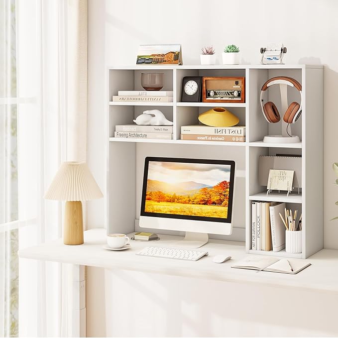 Tangkula Desktop Bookshelf, 3-Tier Desk Display Rack Organizer - Image 2