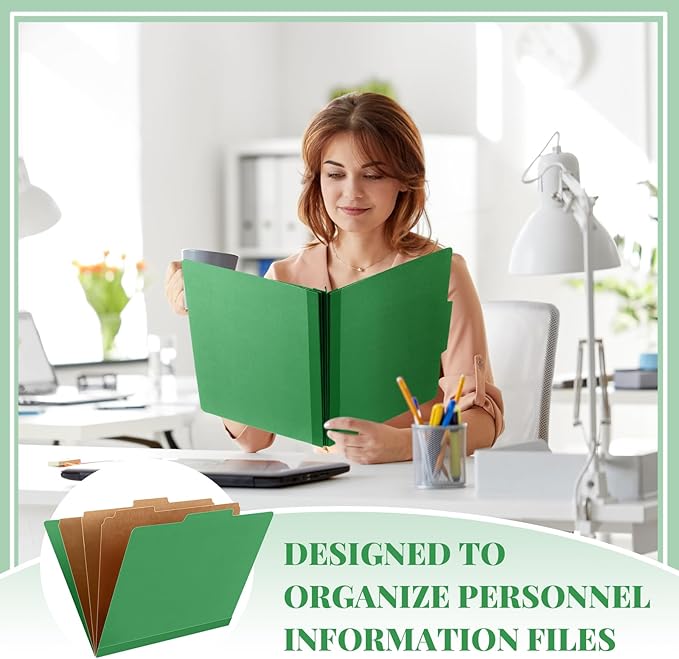 Skyygemm 48 Pcs Classification Folders Letter Size, 3 Divider Pressboard File - Image 6