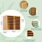 ohuhu bamboo marker organizer, wooden desktop storage holds shown in use