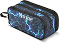 BOENLE Custom Dark Blue Electric Lightning Pencil Case Box Boys Girls by BOENLE-WELCOMEYOURCOMING