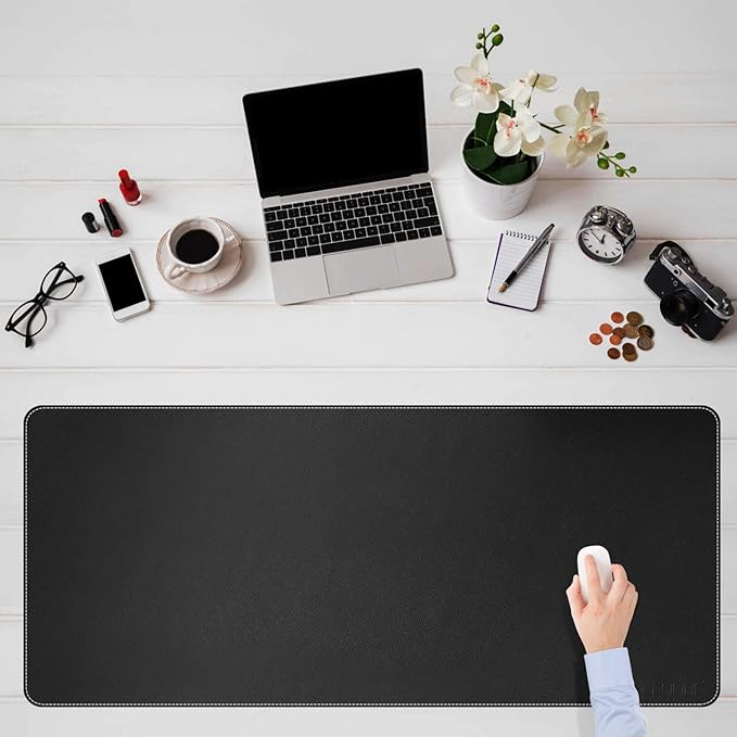 CENNBIE Leather Desk Mat, Extra Large Desk pad, Desk mats on top of desks - Image 4