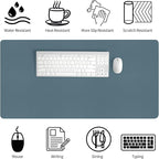 Bloss Light Blue Desk Mat 31.5x15.7, Desk Matt - Image 2