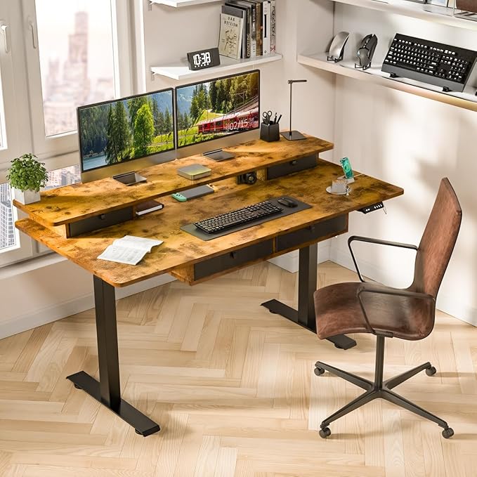 Kingant 63 x 30 Inch Electric Standing Desk - Image 2