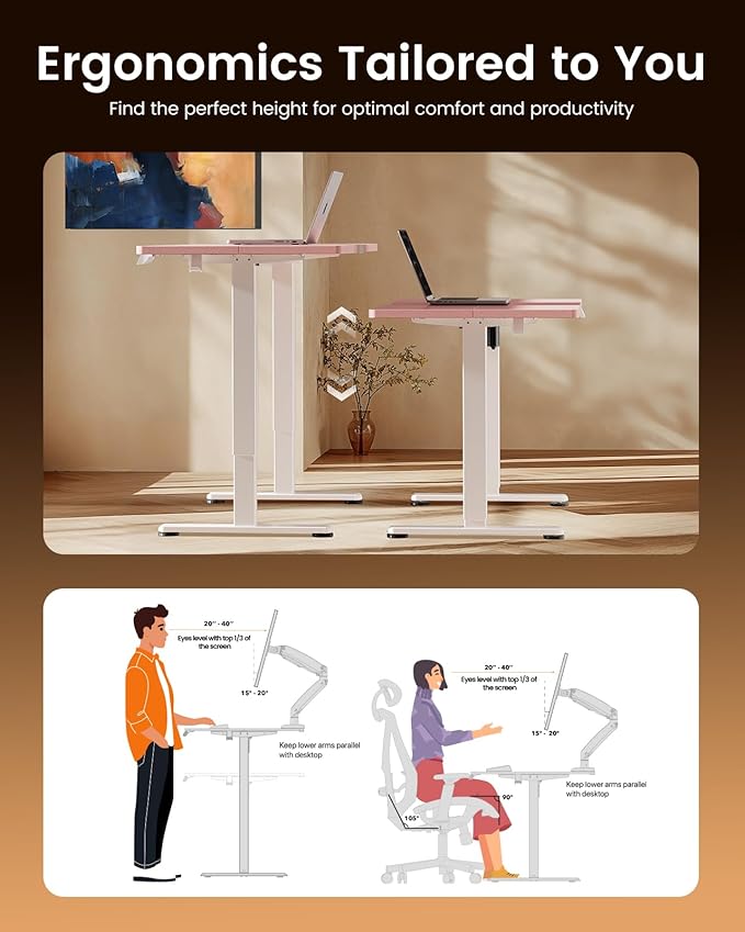ErGear Height Adjustable Electric Standing Desk, 48 x 24 Inches Sit Stand up - Image 7