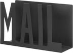 MyGift Mail Holder Organizer Countertop Modern Metal Black - Image 4