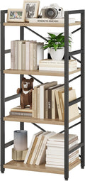 Bookshelf, Kid's Bookshelf, 4 Tier Small Bookcase, Metal Small Bookcase by Homeiju