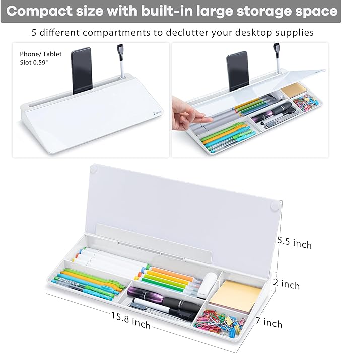Varhomax Glass Desk Whiteboard - Image 3