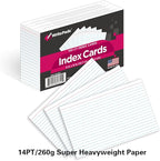 KAISA Lined Index Card 4"x6" Index Cards Flashcards, Heavy Weight Paper Made in - Image 2